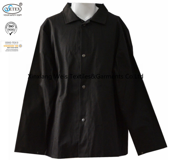Cotton Black  Frc Fire Retardant Shirts / Flame Resistant Uniforms 260gsm